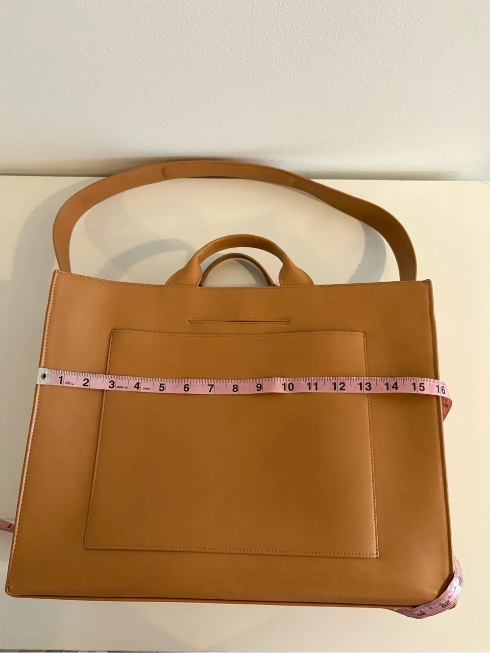 Dagne Dover || Large Daily Tote in Pinto Work Laptop Bag Tan Beige